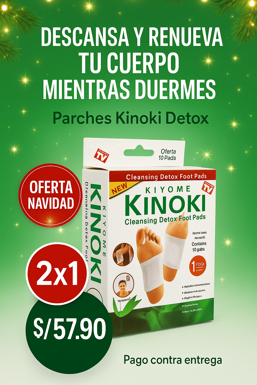 (2x1) PARCHES KINOKI “¿Y si esta noche duermes mejor que nunca?”