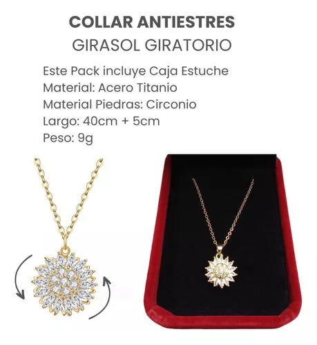 COLLAR GIRATORIO DE GIRASOL ANTIESTRES