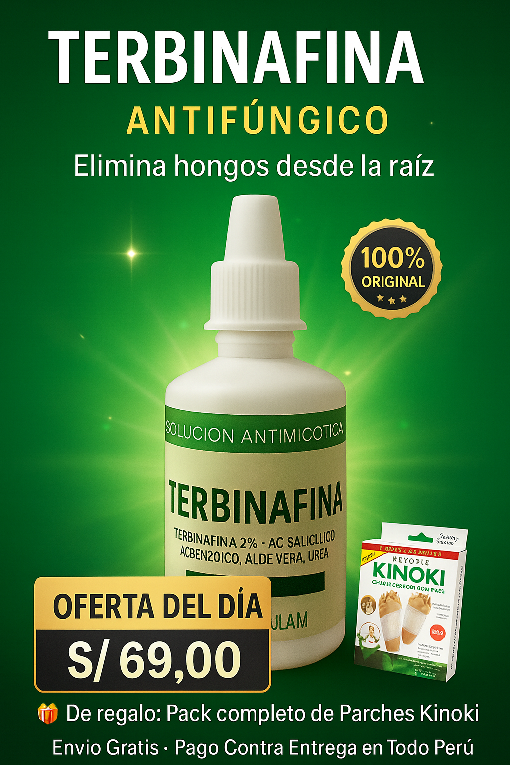 ✨ Terbinafina Antihongos + ¡Llévate un Kinoki GRATIS por tu Compra!