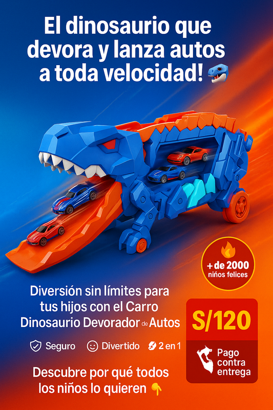 CARRO DINOSAURIO DEVORADOR DE AUTOS 🦖