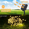 LUCES LED SOLARES COLOR DORADO AMBAR 20m